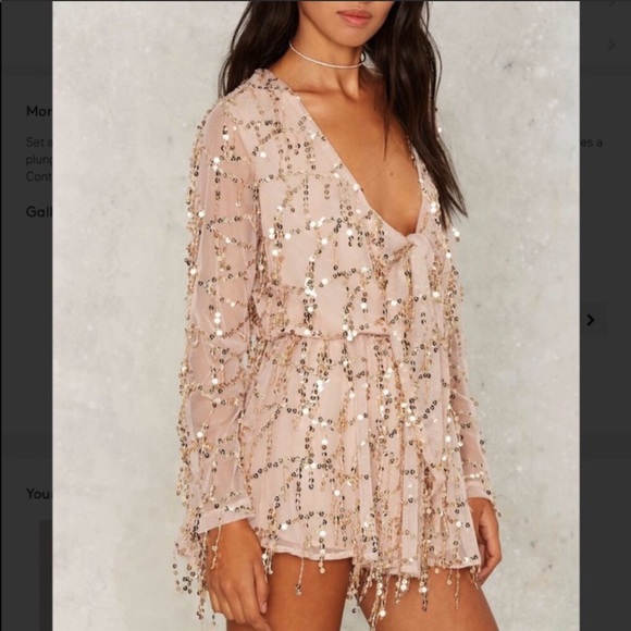 NWT lioness nasty gal calabria sequin romper - Picture 3 of 3